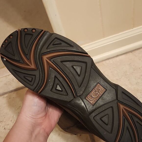 Ugg Classic Short Dark Brown Suede & Shearling Boots "Sundance II" Size 9 - Picture 9 of 11